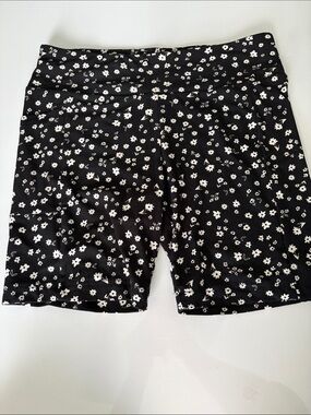No Boundaries Black Floral Bike Shorts